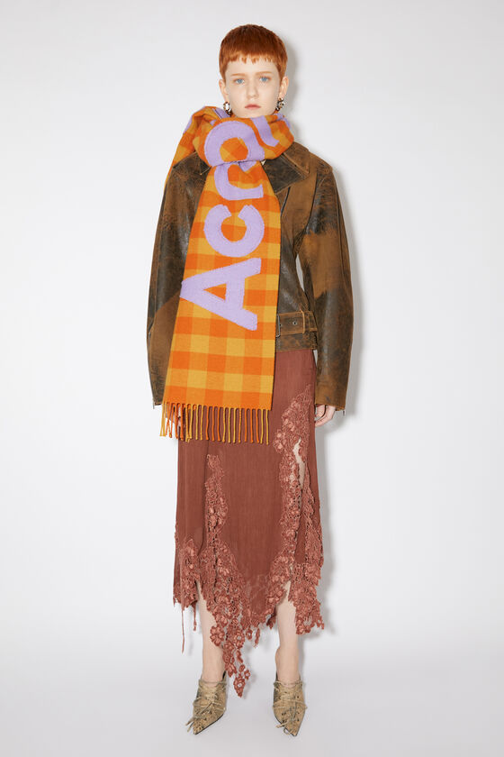 (image for) Excellent Check logo scarf